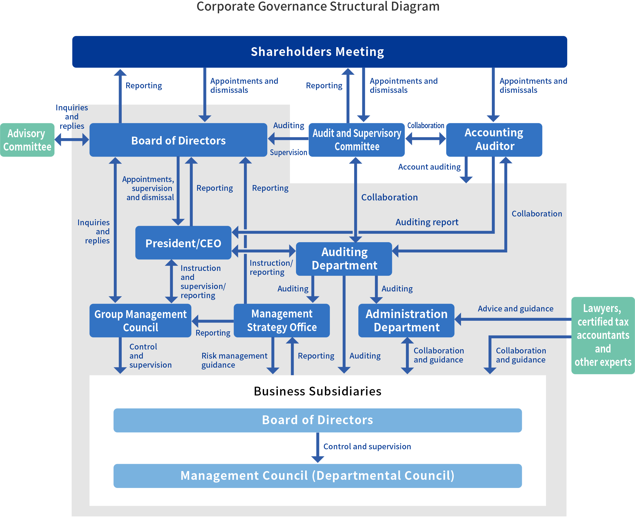 Corporate Governance Structural Diagram